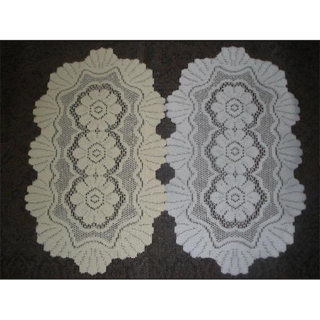 Tapestry Trading Tapestry Trading 558I1616 16 x 16 in. European Lace Doily; Ivory 558I1616
